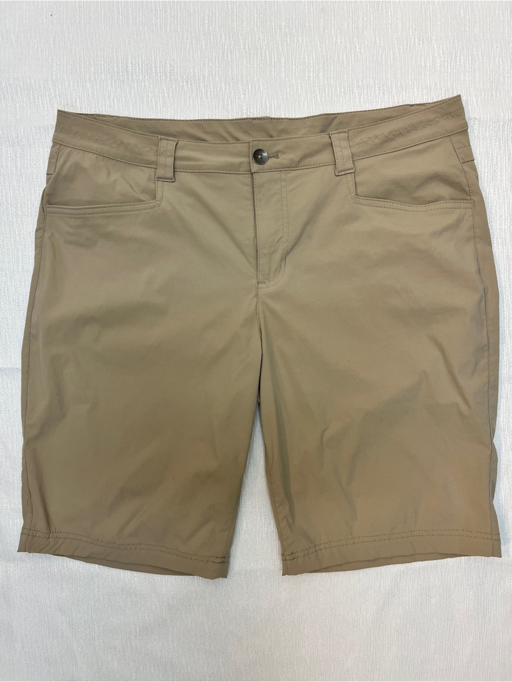Eddie Bauer Women's Tan Performance Bermuda Shorts